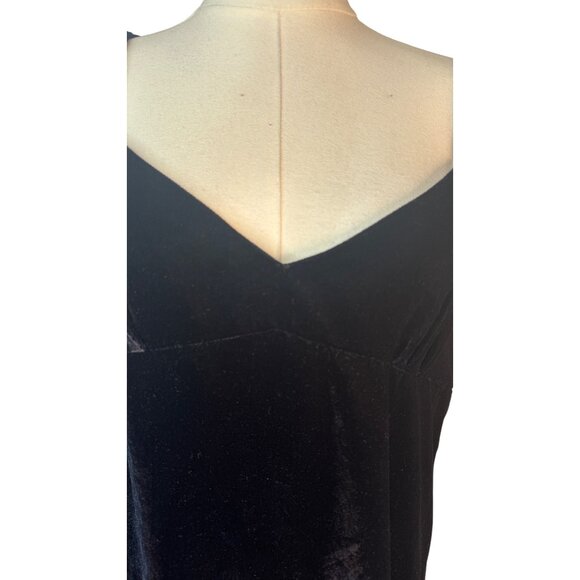 2/$30 Zara Basic Medium Collection Black Velvet Slip Dress - Picture 12 of 15